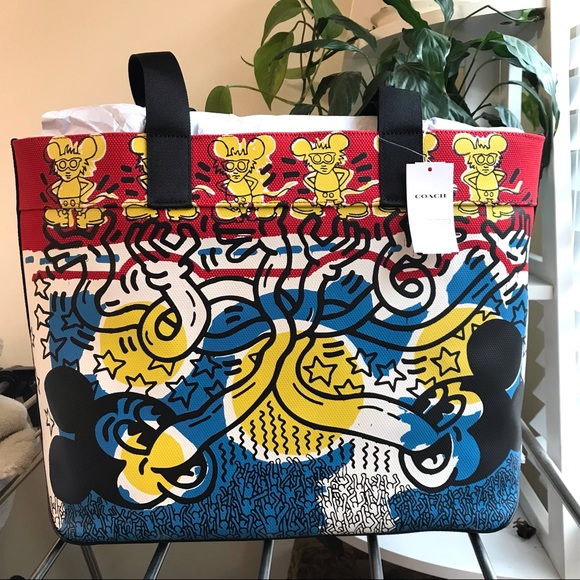 🐭❤️ Disney Mickey Mouse X Keith Haring Tote 38 - Picture 8 of 13